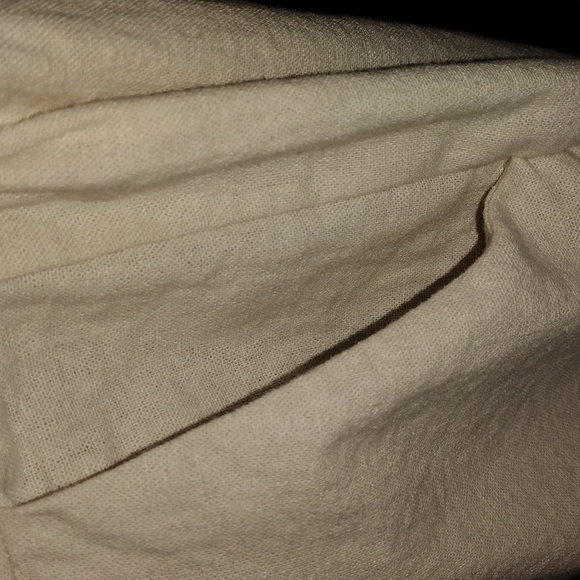 Joie Cream Wide Leg Cropped Pull On Elastic Waist Linen Blend Pants Lagenlook L - Picture 6 of 7